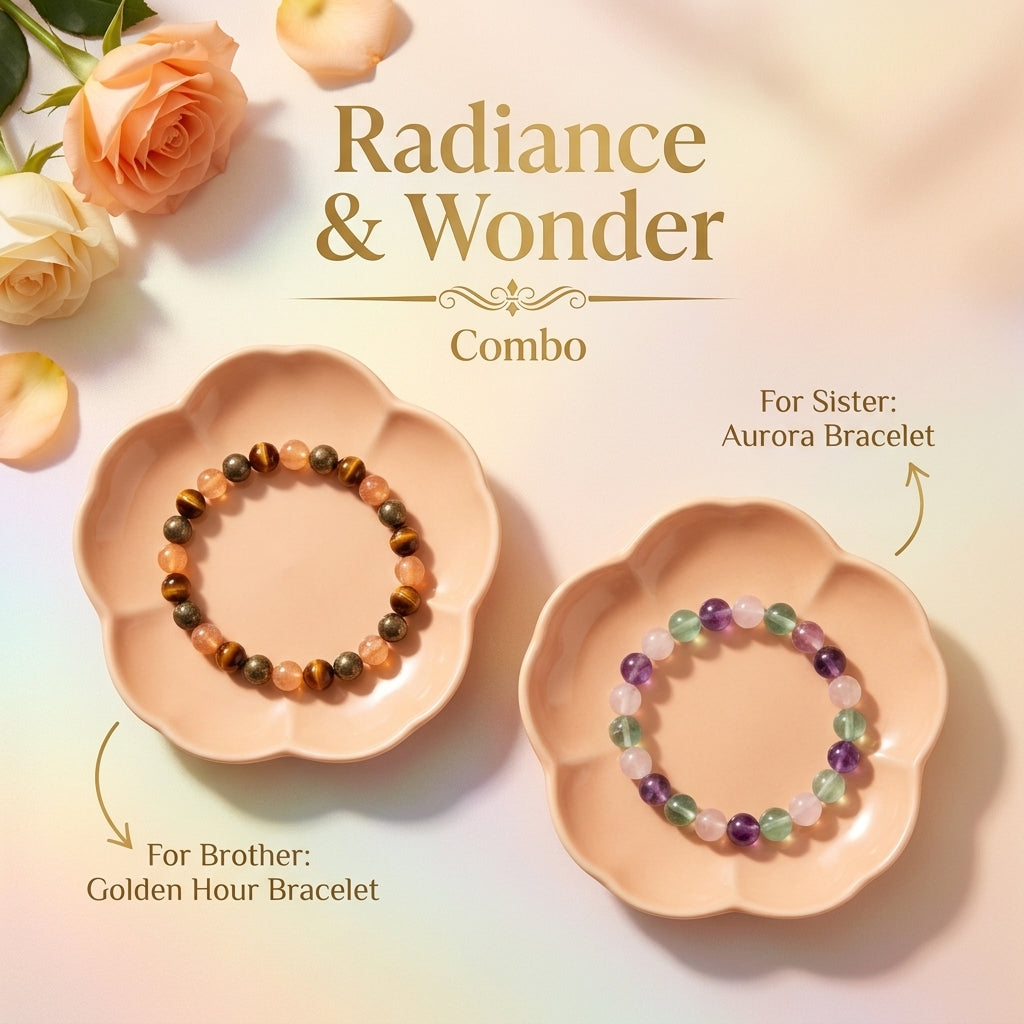 Golden Hour & Aurora Rakhi Combo
