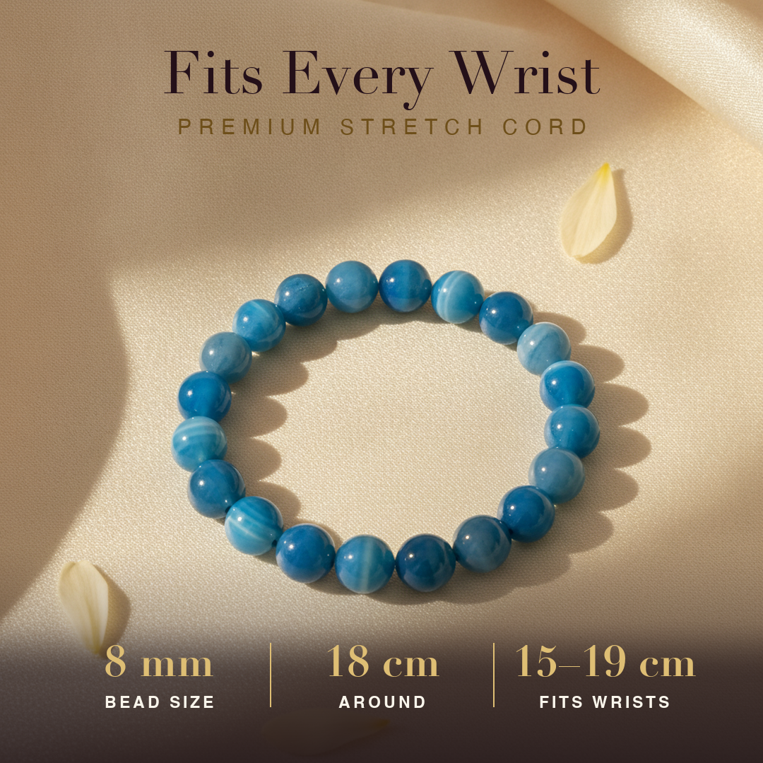 Blue Agate Bracelet size and fit