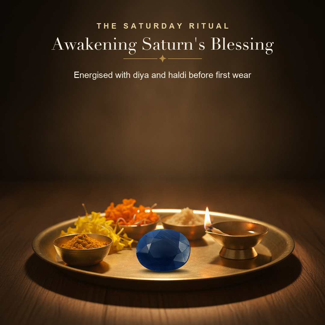 Blue Sapphire (Neelam) — energised ritual