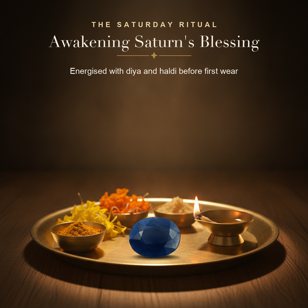 Blue Sapphire (Neelam) — energised ritual