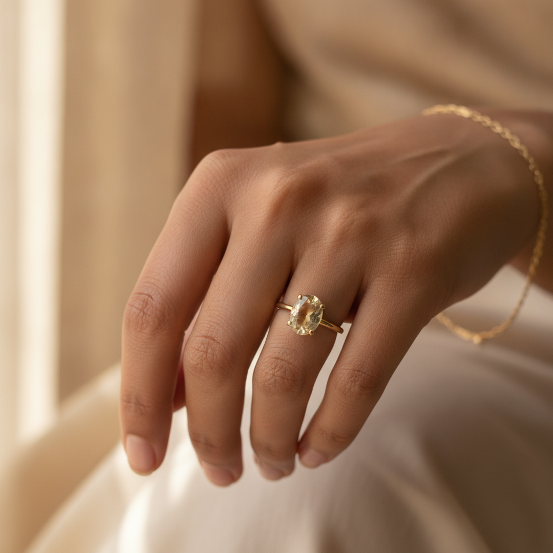 Citrine — worn ring