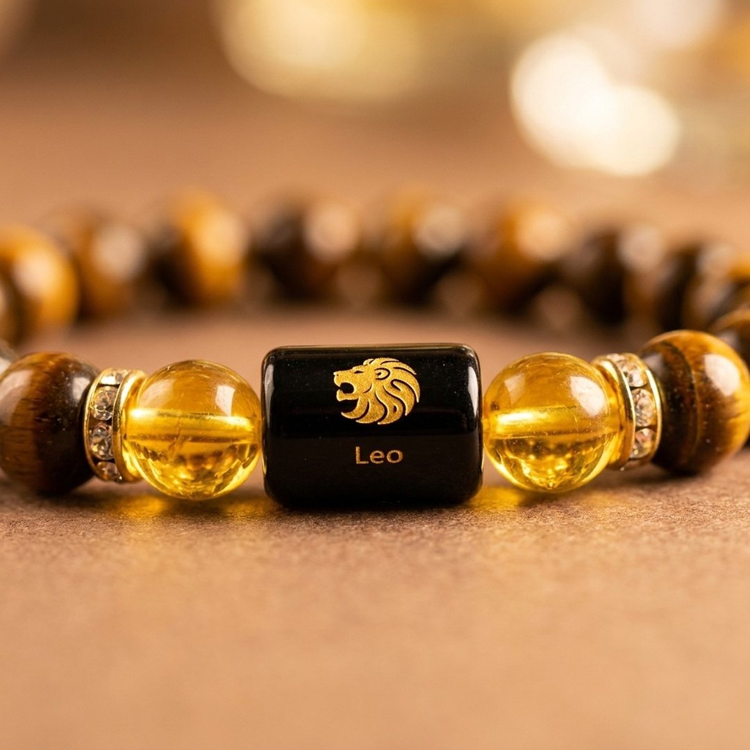 Leo Zodiac Bracelet charm detail