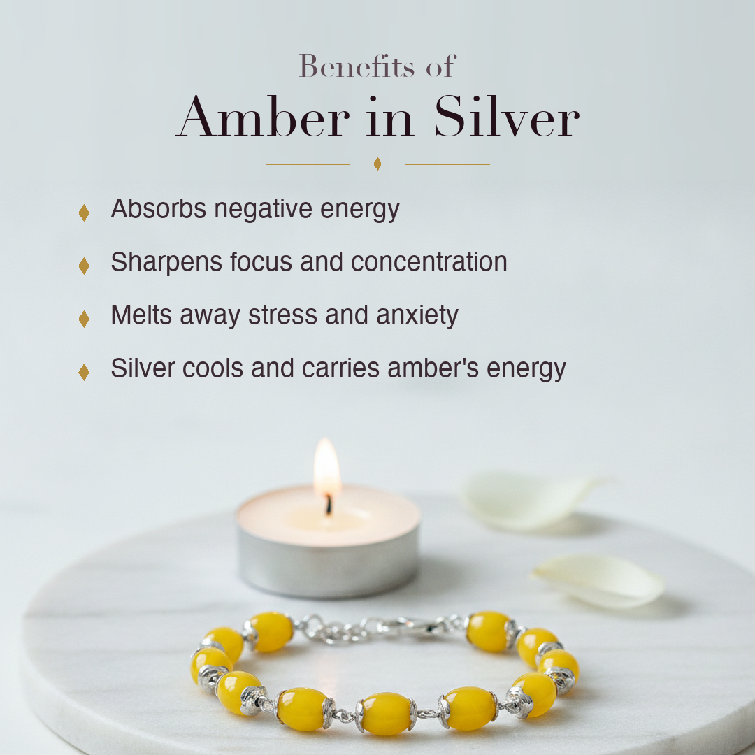 Silver Amber Bracelet benefits