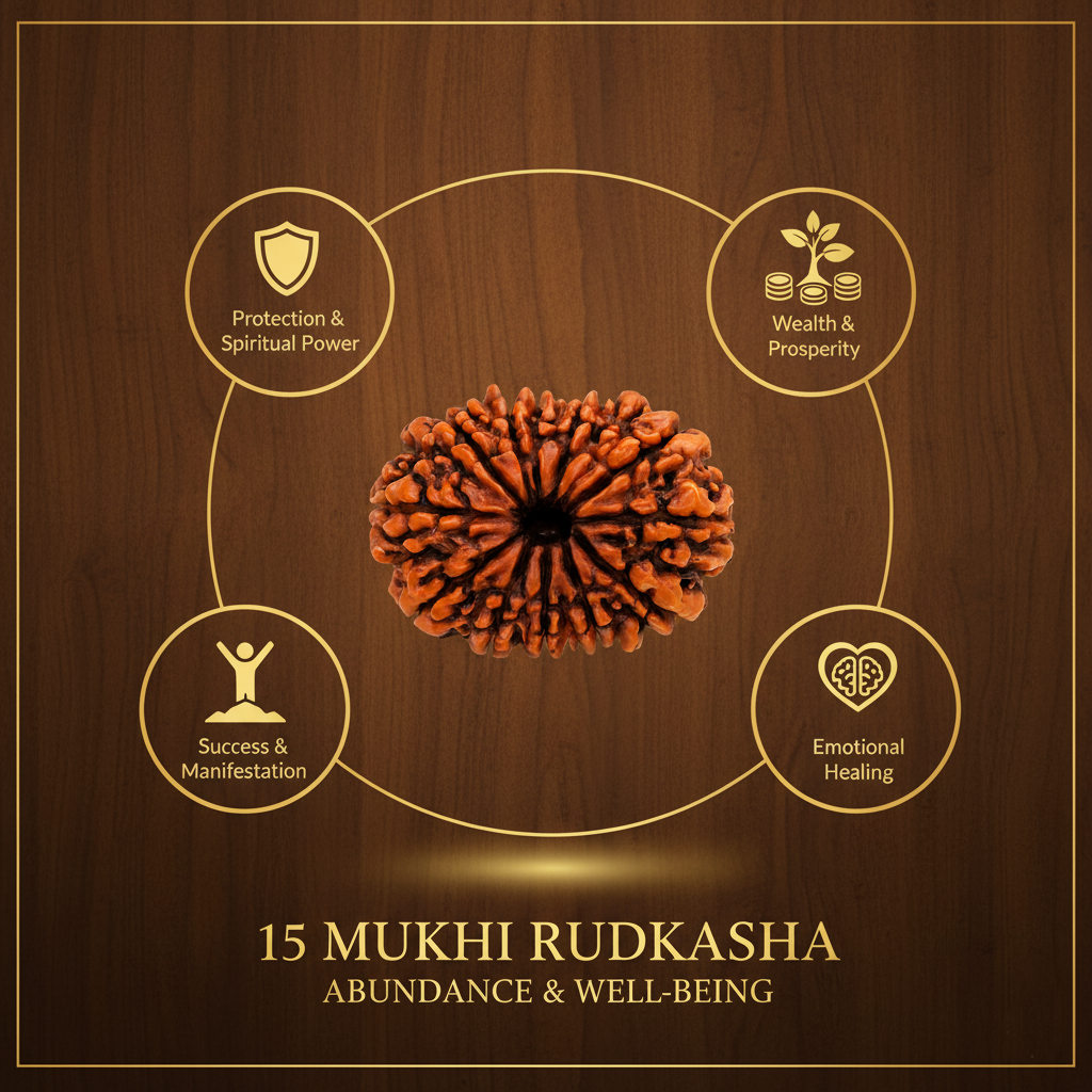 Benefits of 15 Mukhi Rudraksha