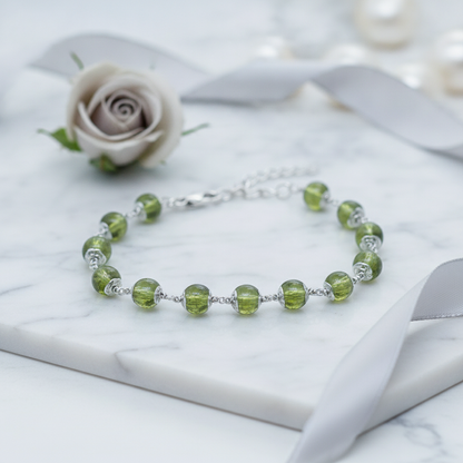 Peridot Silver Bracelet lifestyle hero