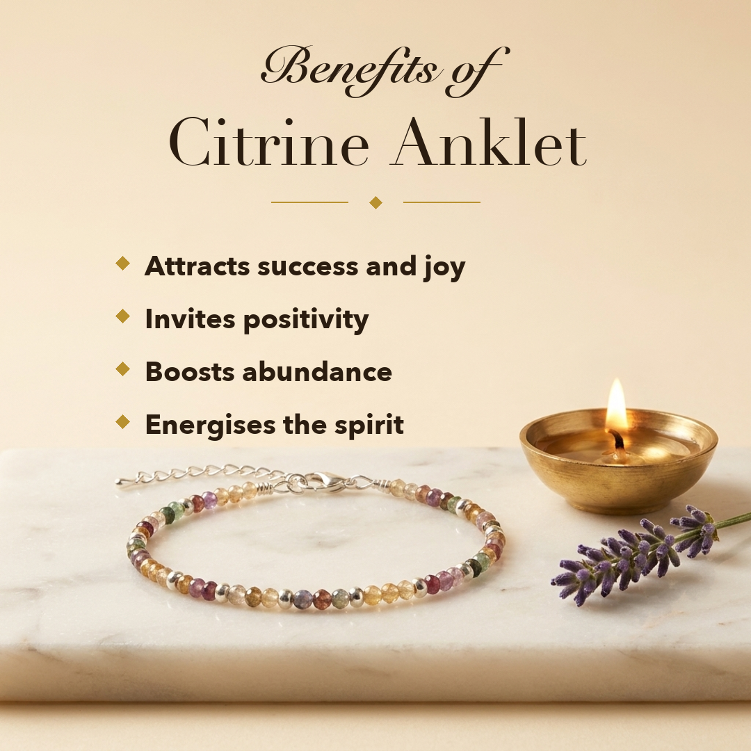 Radiant Citrine Anklet benefits