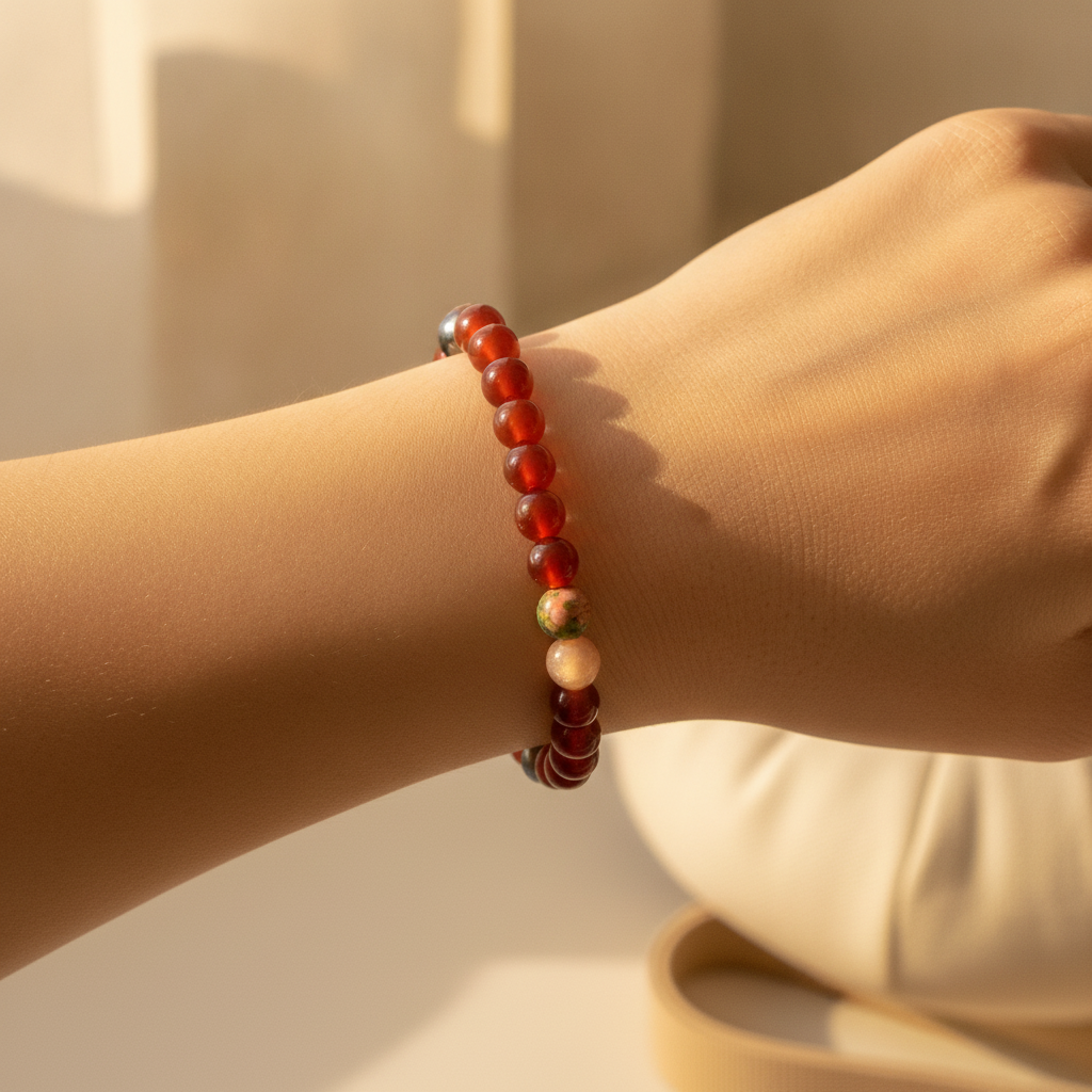 Back Pain Relief Bracelet in use