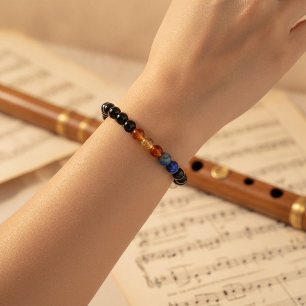 Musician's Harmony Bracelet in use