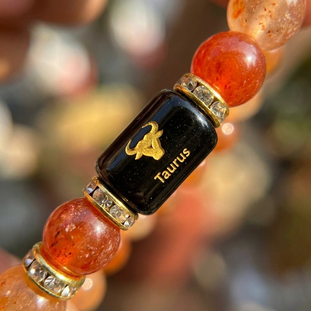 Taurus Zodiac Bracelet charm detail