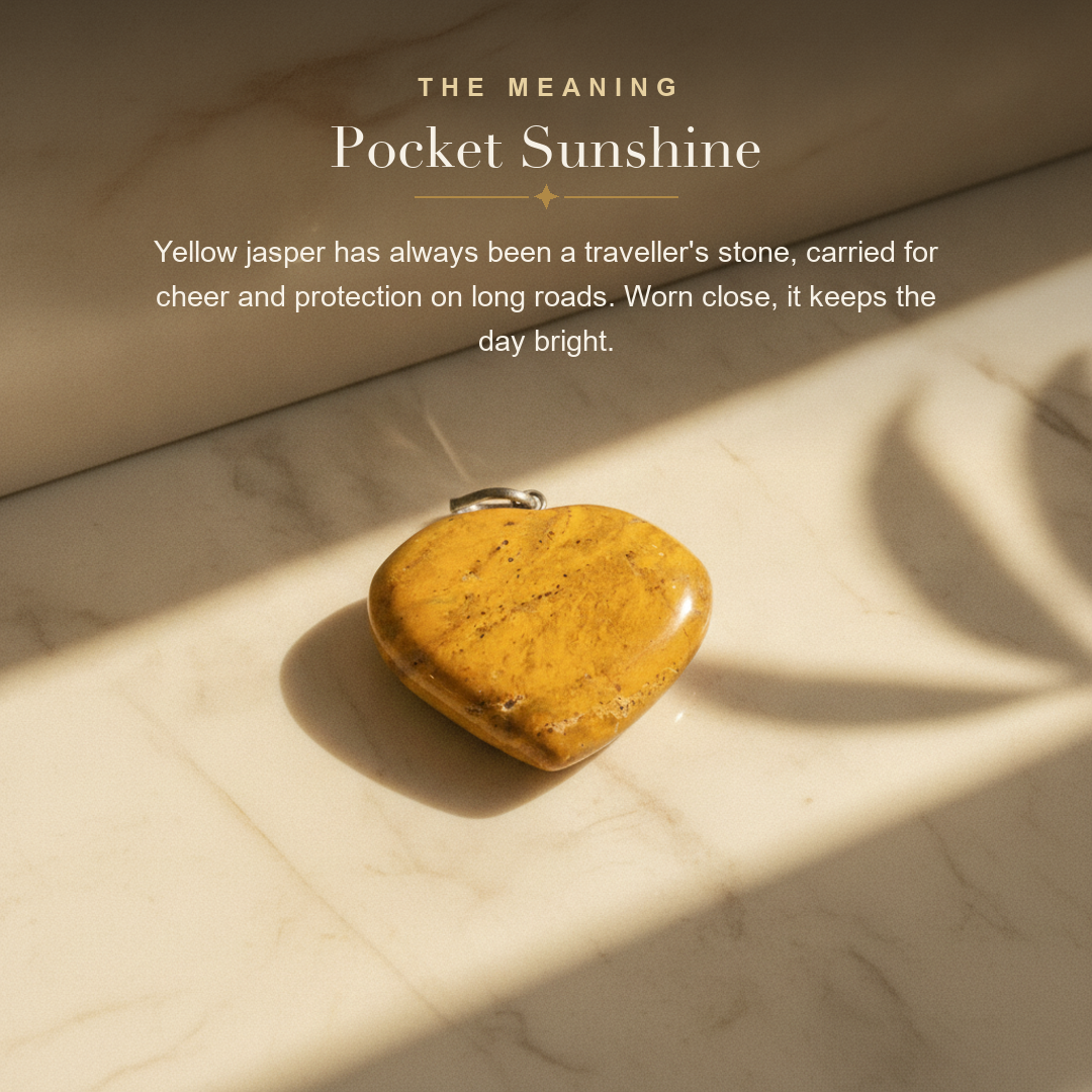 Yellow Jasper Heart Pendant — the meaning