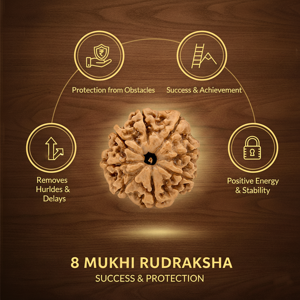 Benefits of 8 Mukhi Rudraksha