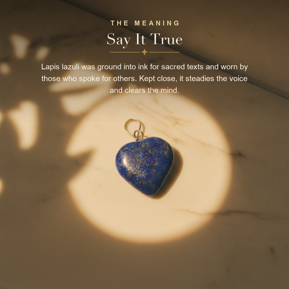 Lapis Lazuli Heart Pendant — the meaning