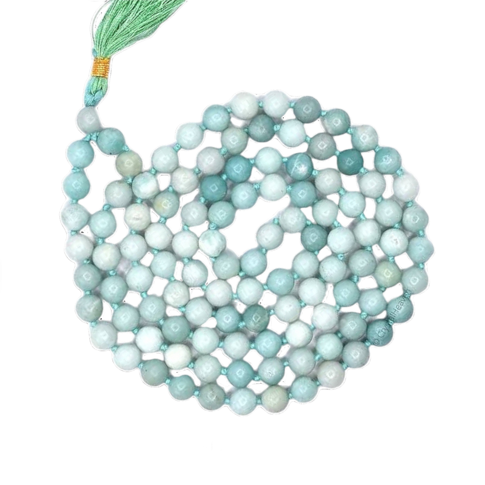 Aura Amazonite Jap Mala (108 Beads, Energised)