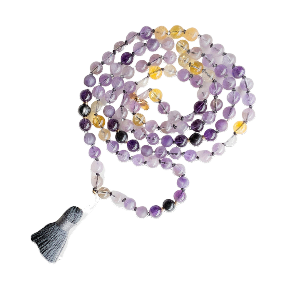 Aura Ametrine Jap Mala (108 Beads, Energised)
