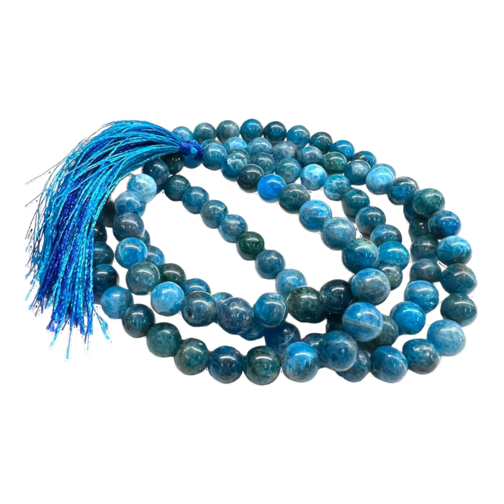Aura Apatite Jap Mala (108 Beads, Energised)