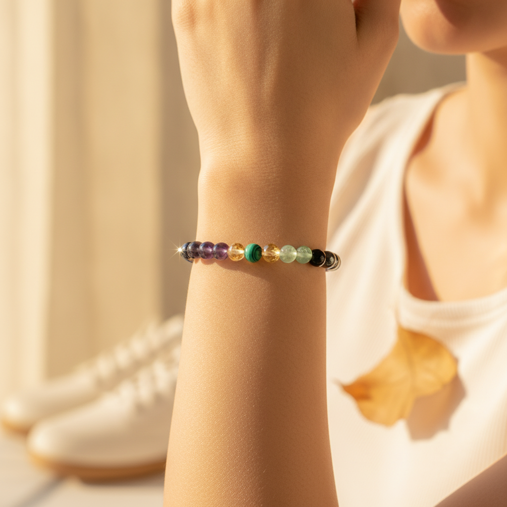 Knee Pain Relief Bracelet in use