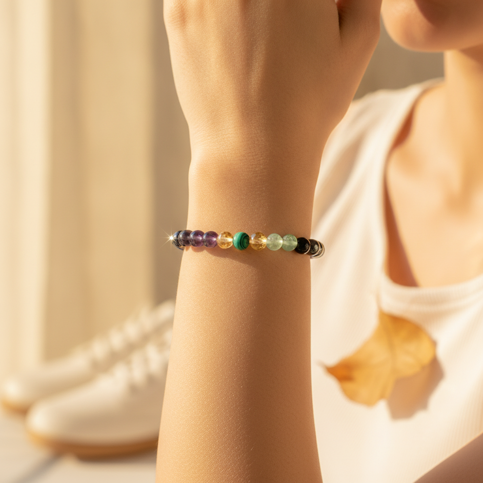 Knee Pain Relief Bracelet in use