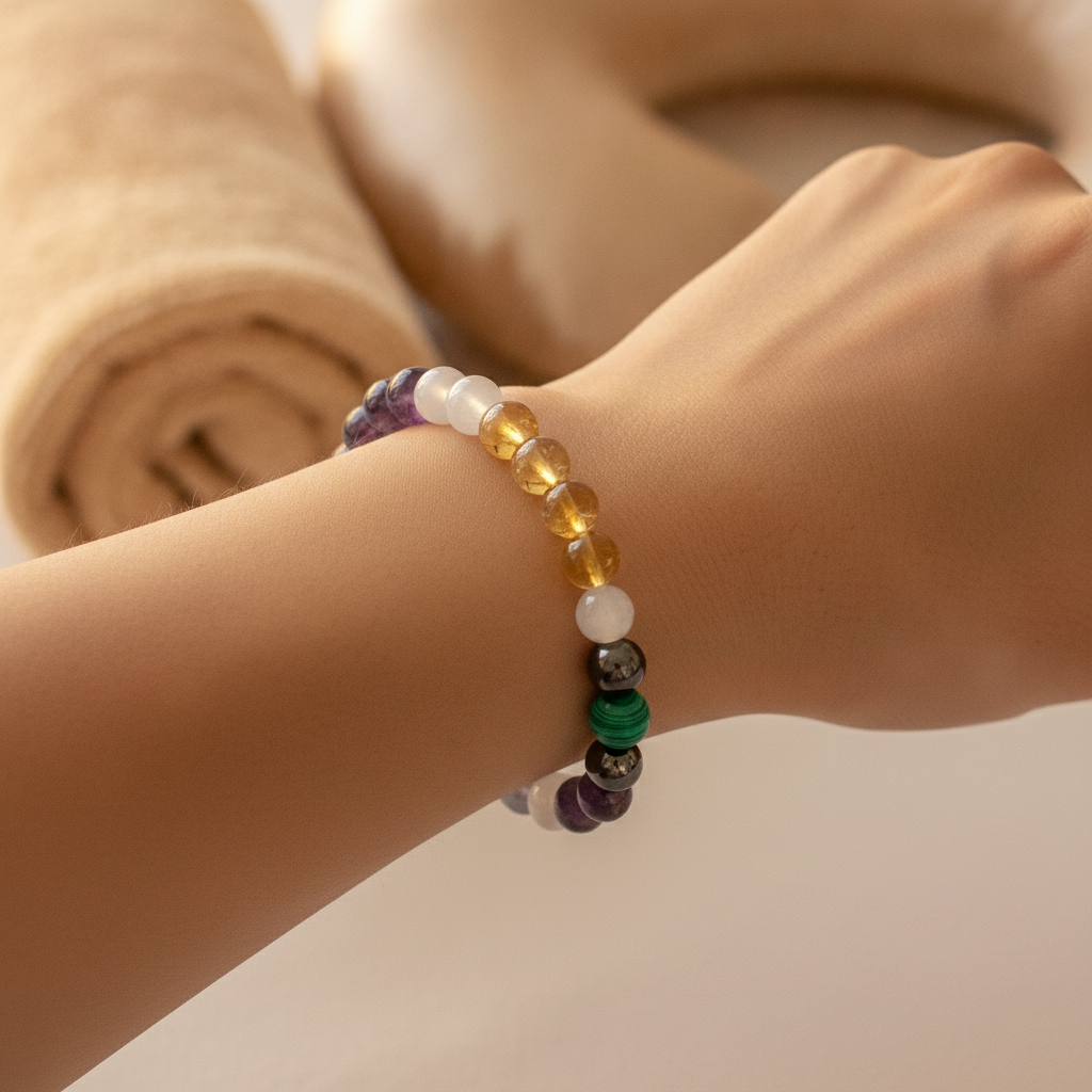Cervical Pain Relief Bracelet in use