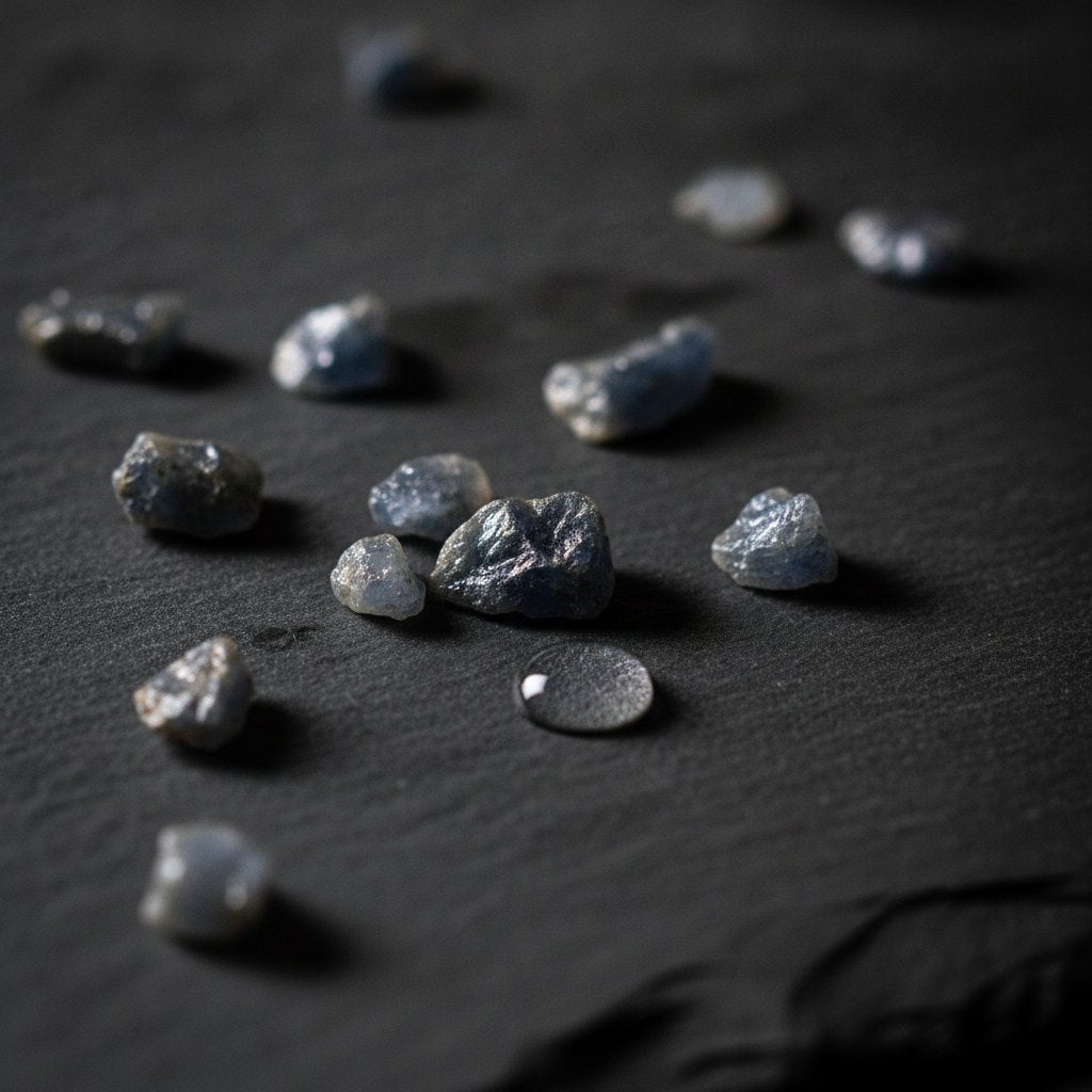 Jal Pravah Blue Sapphire - macro