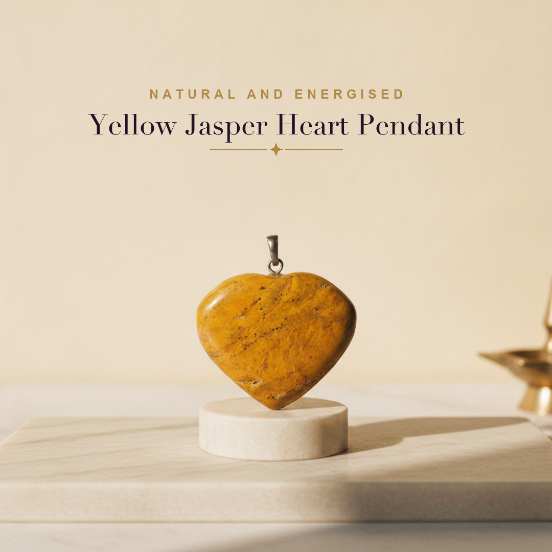 Yellow Jasper Heart Pendant — lifestyle hero