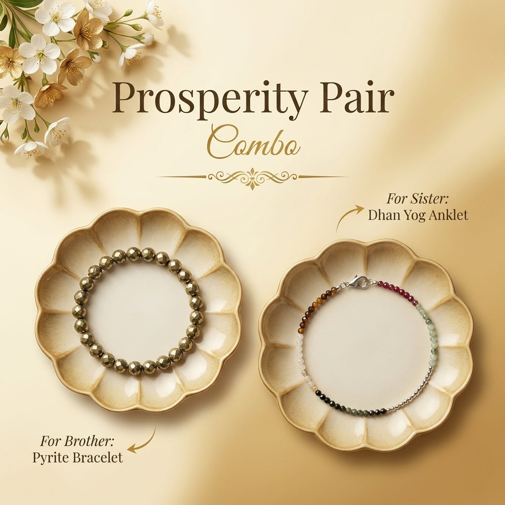 Pyrite & Dhan Yog Anklet Rakhi Combo