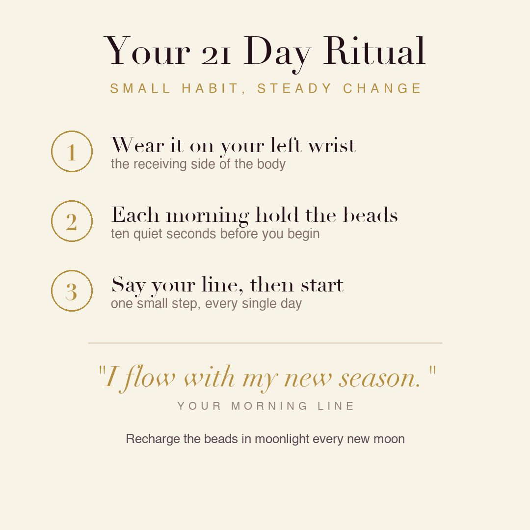 Menopause Support Bracelet 21 day ritual