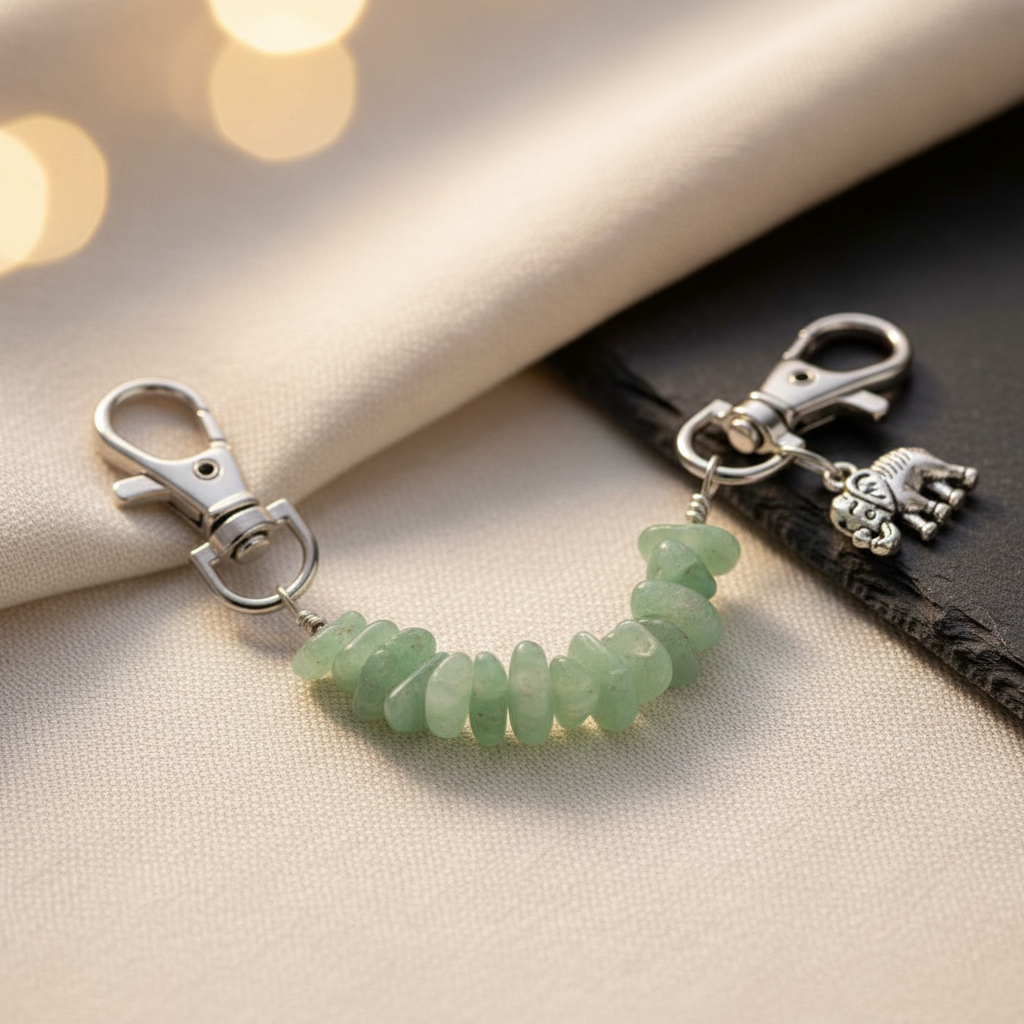 Lucky Carry Combo (Pyrite Bracelet + Green Aventurine Keychain) (Lab Certified)