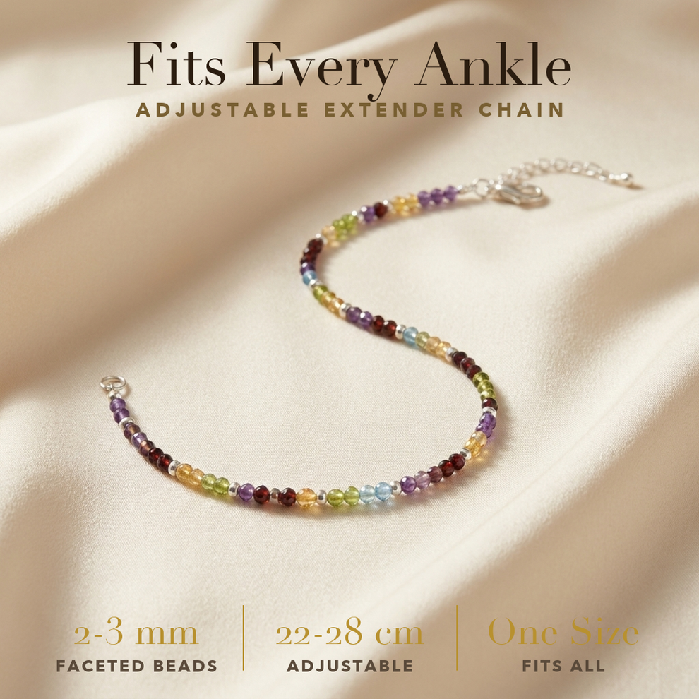 Divine Amethyst Anklet size and fit