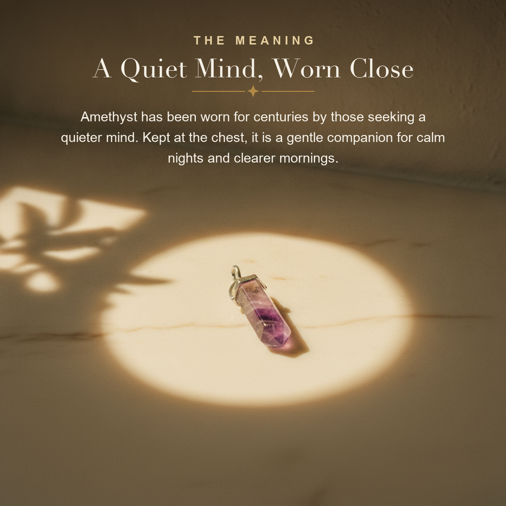 Amethyst Heart Pendant — the meaning