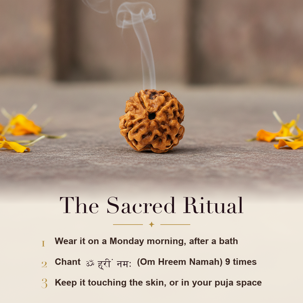 4 Mukhi Rudraksha sacred ritual