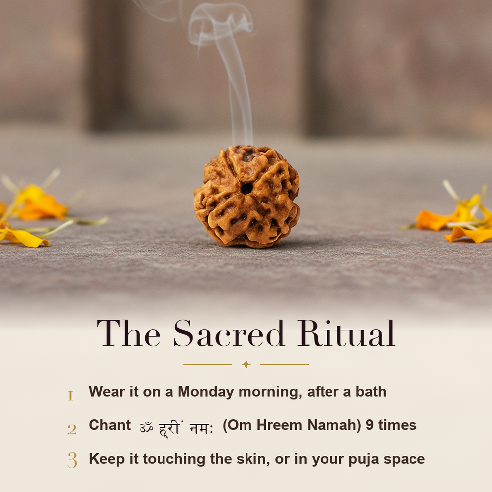 4 Mukhi Rudraksha sacred ritual