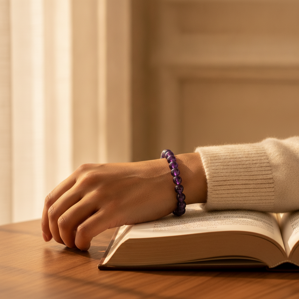 Amethyst Bracelet worn
