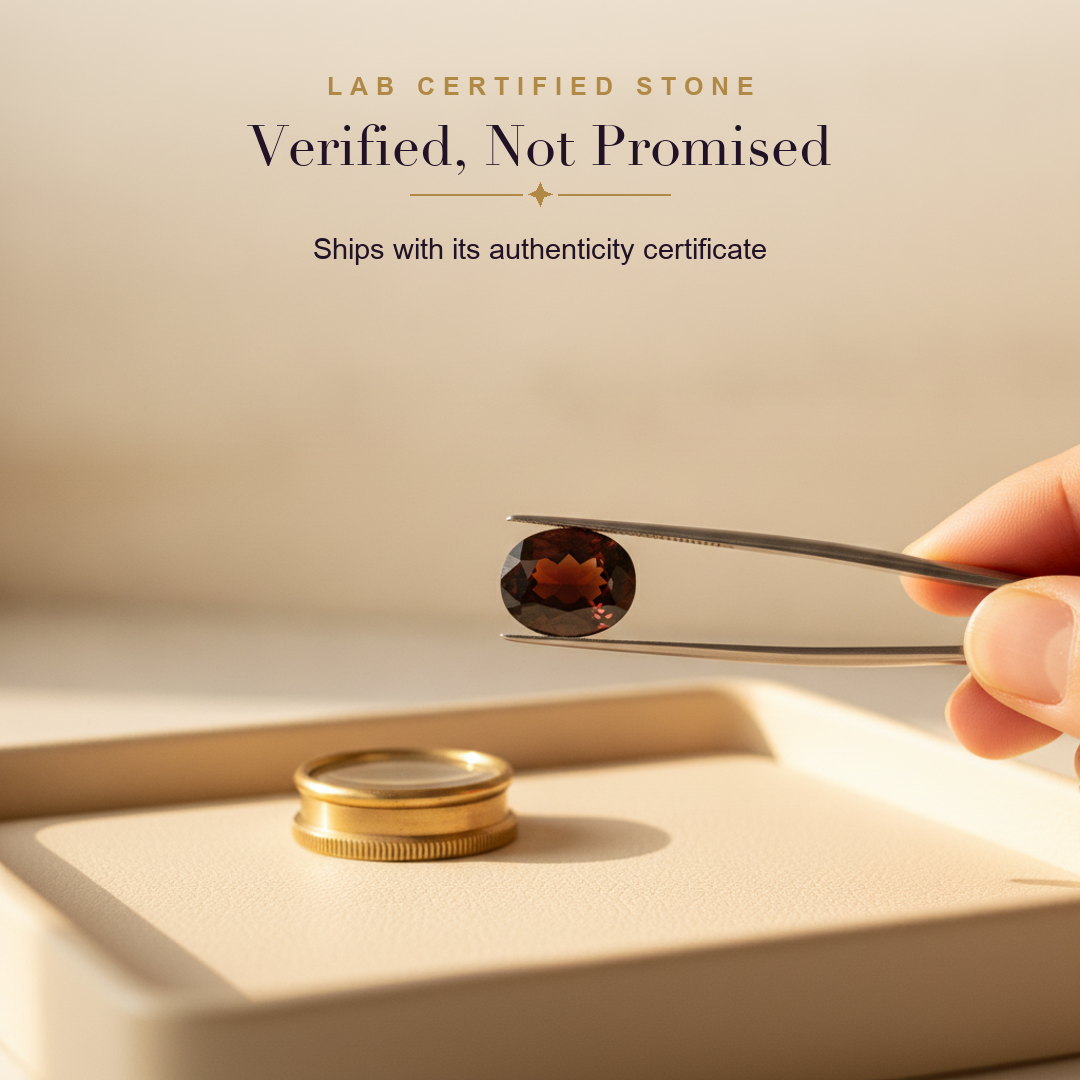 Gomedh (Hessonite) — lab certified