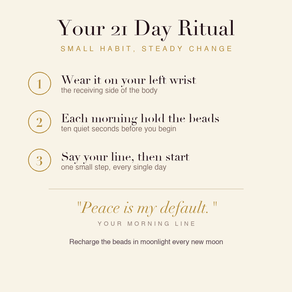 Peace & Happiness Bracelet 21 day ritual