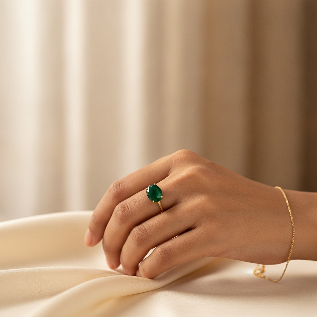Emerald (Panna) — worn ring