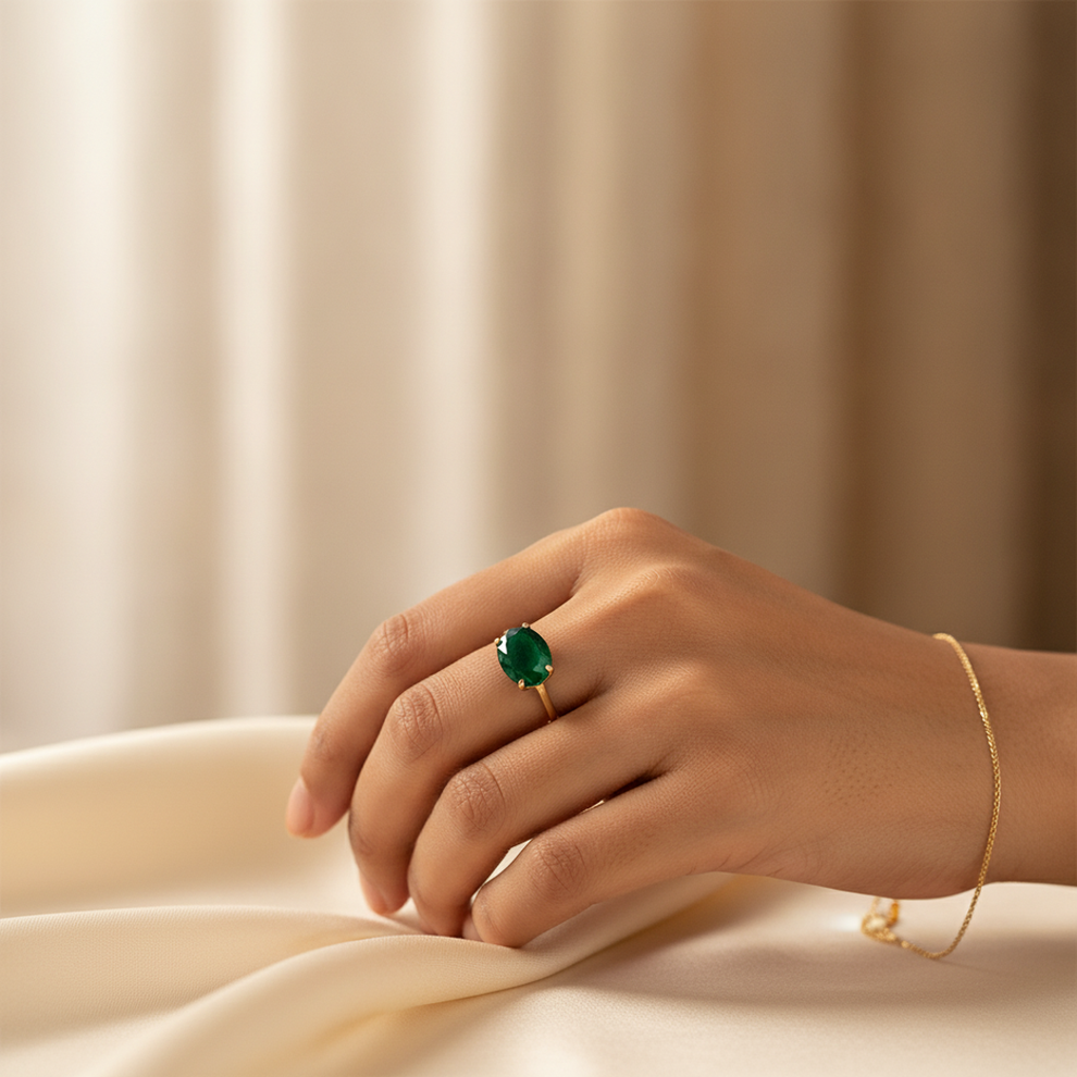 Emerald (Panna) — worn ring
