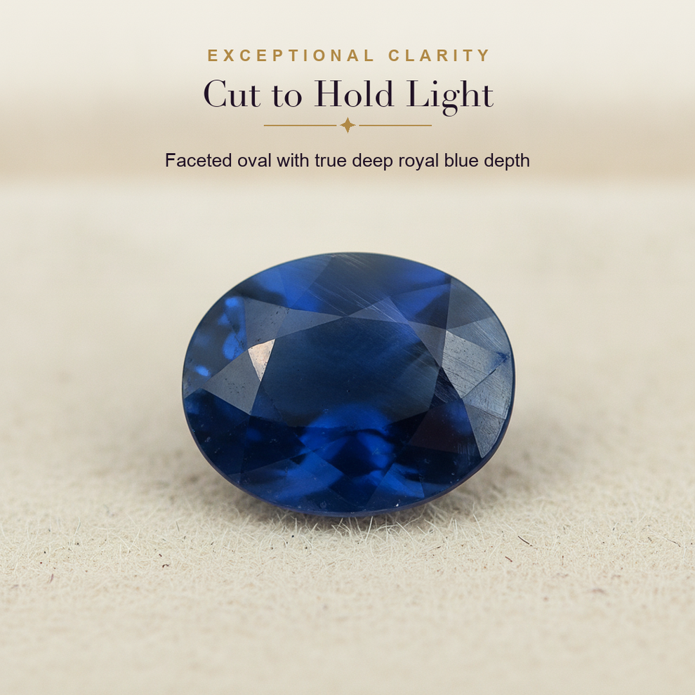 Blue Sapphire (Neelam) — clarity macro