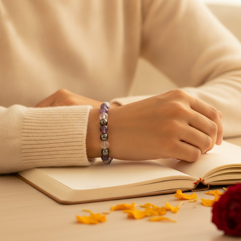 Crown Clarity Bracelet worn on wrist