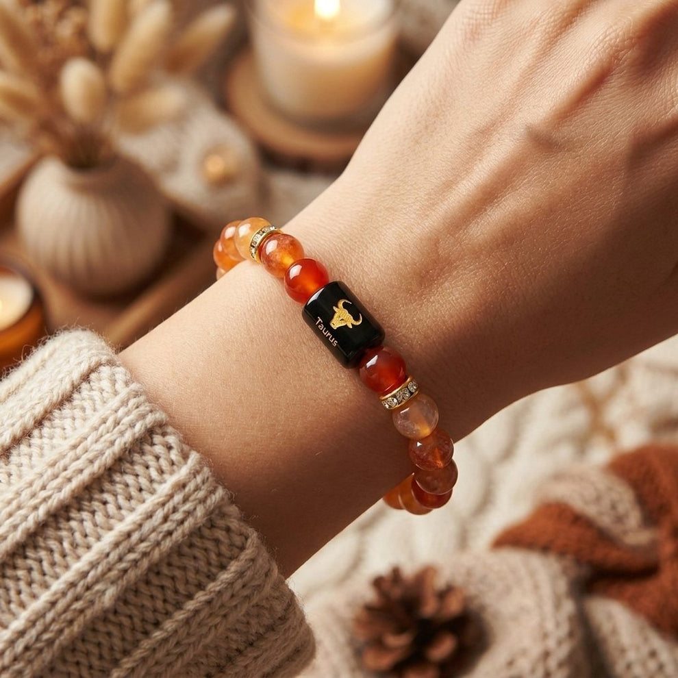 Taurus Zodiac Bracelet worn on wrist