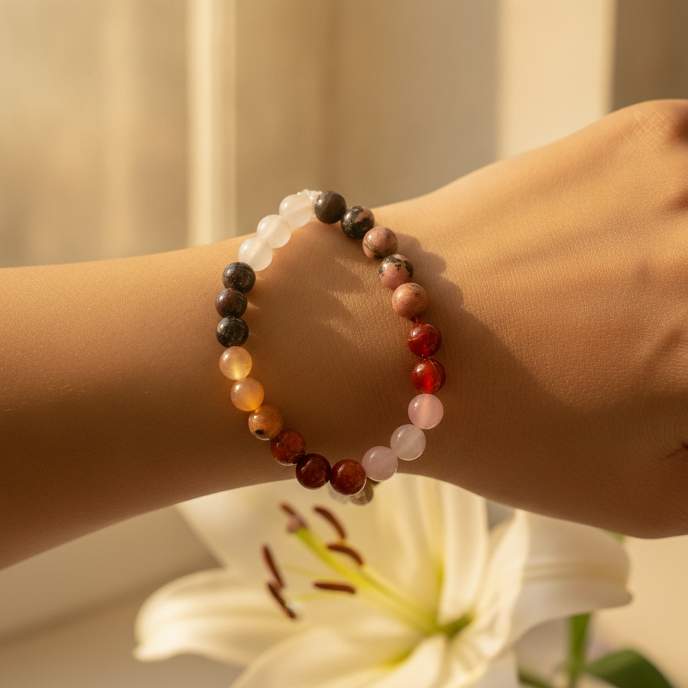 Postpartum Wellness Bracelet in use