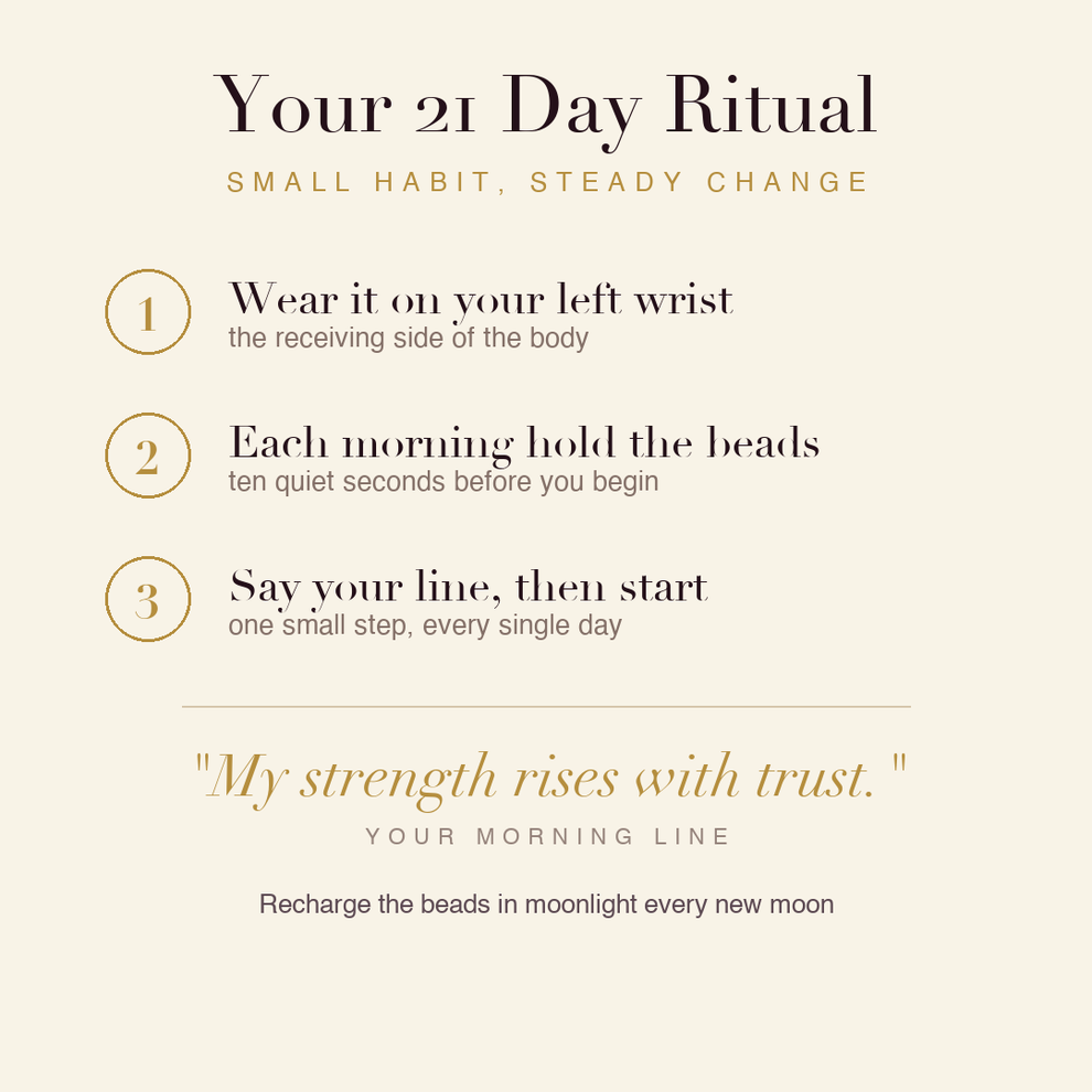 Confidence & Performance Bracelet 21 day ritual