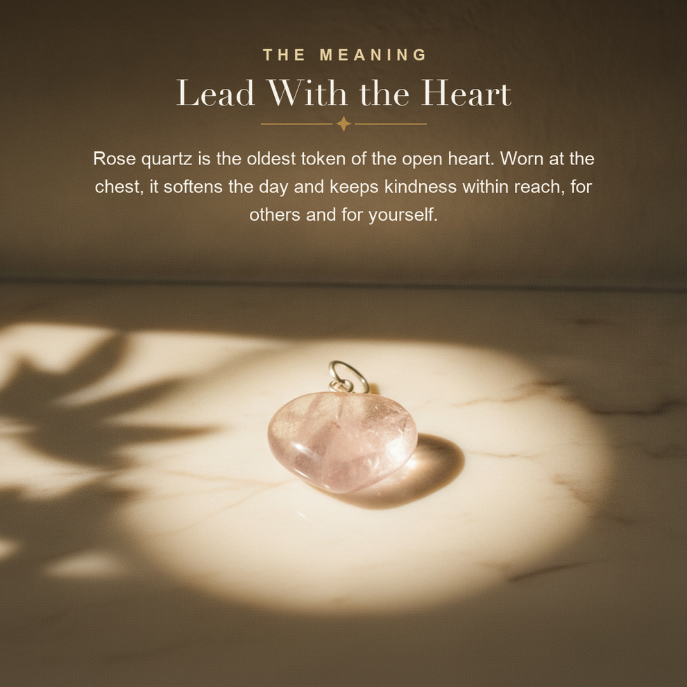 Rose Quartz Heart Pendant — the meaning