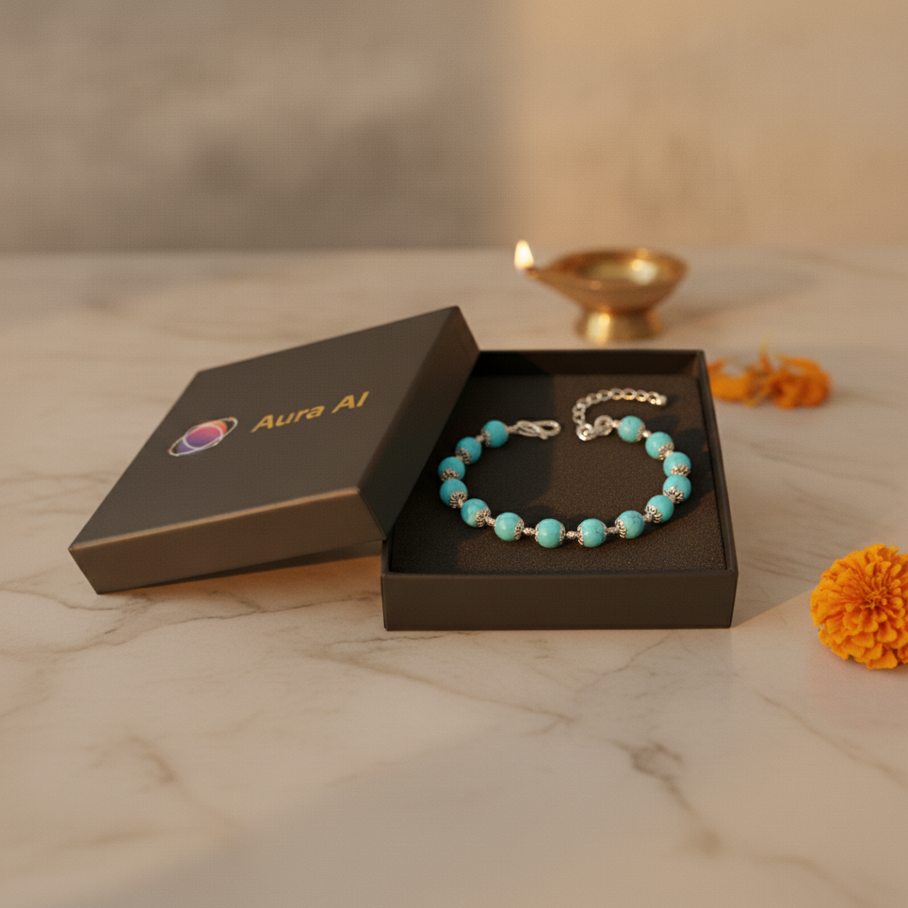 Premium packaging — Silver Firoza Bracelet