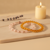 Love & Laxmi Combo (Rose Quartz Bracelet + Citrine Bracelet)