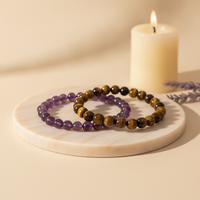 Aura Starter Duo (Amethyst + Tiger Eye Bracelet)
