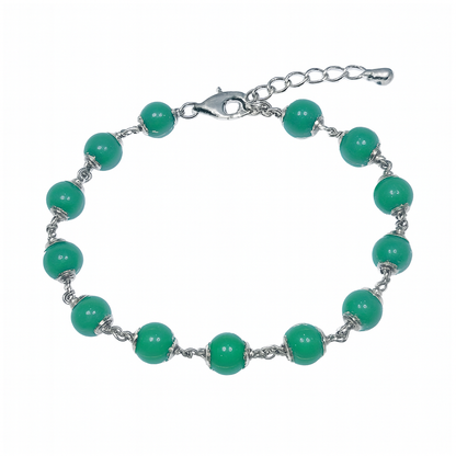 Green Aventurine Silver Bracelet