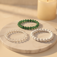 Beginner's Luck Trio (Green Aventurine + Clear Quartz + Howlite)