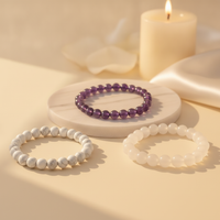 Deep Sleep Trio (Amethyst + Howlite + Moonstone)