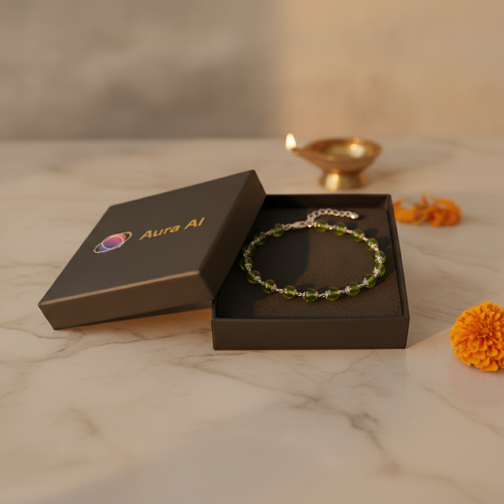 Premium packaging — Silver Peridot Bracelet