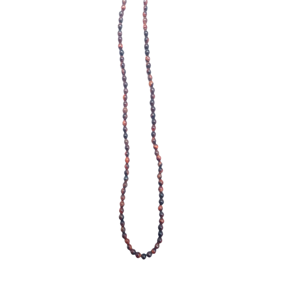 Aura Red Tiger Eye Mala (16 inch, Natural & Energised)